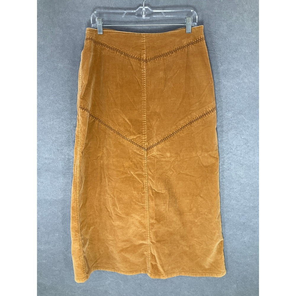 Women's Corduroy Skirt Sz 12 Lace Up Rodeo Festival Western Cowgirl Vintage